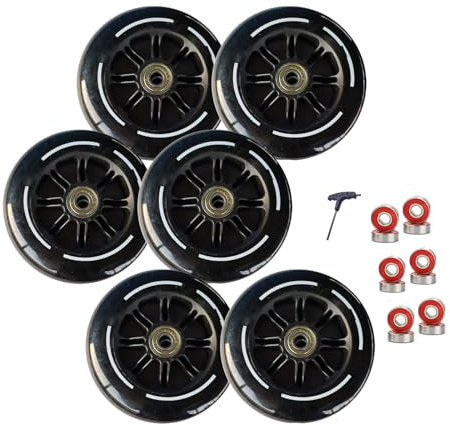 ANWEALTH Inline Skate Rollen Rollschuh Skating Räder Outdoor/Indoor 110 mm 125 mm Skate Rollen Professionelle 85A Speed Skating Schuhe Inline Ersatzrad mit ABEC 9 Kugellager (110 mm 6)