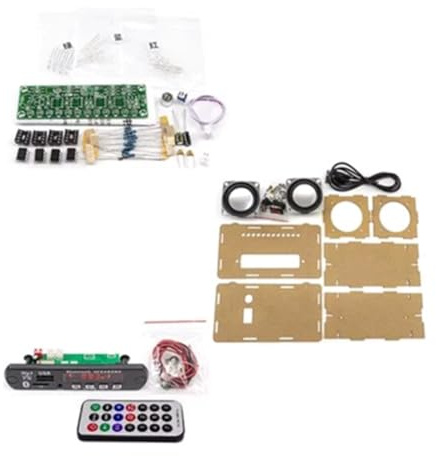 Qutsvosh gör-det-själv Bluetooth-högtalarsats med FM-radio gör-det-själv lödningsprojekt övning lödmontering gör-det-själv elektronisk kit 2 x 3 W högtalare B