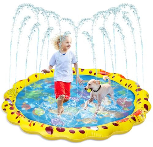 Petite pataugeoire pour enfants, jardin, plage, tapis de jeu pliable pour garçons et filles - Jaune - 100 cm