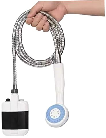 Lawnrden Ducha portátil USB, Ducha de Campamento portátil, USB eléctrico con Bomba para Acampar, Senderismo, Viaje, Lavado de automóviles, Limpieza de Mascotas