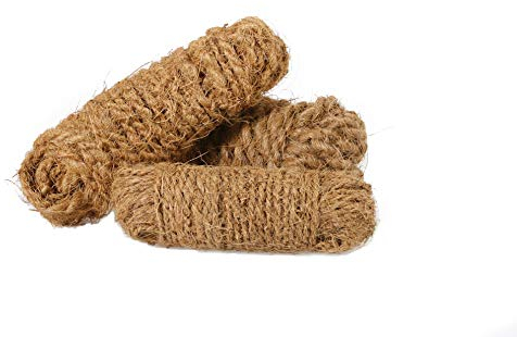 Novatool Kokosgarn I 10x12 Meter I Dick I Kokosfasern Kokosseil Kokosstrick Baum anbinden Kordel braun Kokosband