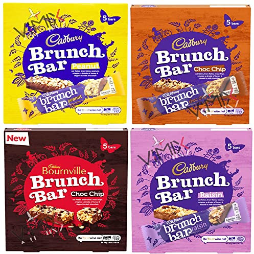 Cadbury Brunch Bar Choc Chip, Peanut, Raisin, Bournville Brunch Bar Choc Chip - 04 Mixed