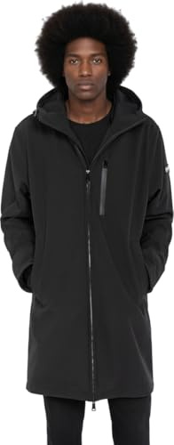 Schott NYC Kalvin - Giacca lunga con cerniera, da adulto, colore: Nero