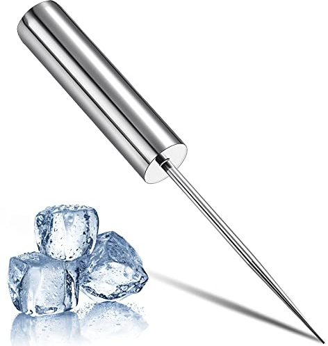 Stainless Steel Ice Pick Crusher Chisel Removal Pick Crushed Ice Tool for Kitchen Bars Bartender Picnics Camping and Restaurant(8 Inch)