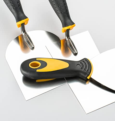 HARDY 2k Glättkelle Serie *28*für Lasuranstriche Putz Kleber Werkzeuge Stiel Holzbau Renovierung Restaurierung Spachtel zum Auftragen von Putz Größe 10x12 cm