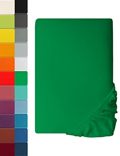 Premium Spannbettlaken MIA Waldgrün | 90-100 x 200cm - 100% Baumwolle