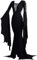 LVCBL Empire Waist Women's Prom V Neck Vampire Long Sleeve Maxi Evening Gowns S Black