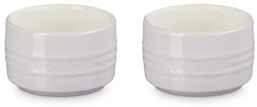 Le Creuset Stoneware Round Ramekin Straight Wall Set of 2, 6.75oz. Each, Shallot