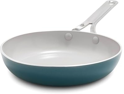 GreenPan Nova 8 Frying Pan Skillet, Oprah’s Favorite Things 2024, Ceramic Nonstick Cookware, PFAS Free, Toxin-Free, Induction Suitable, Dishwasher & Oven Safe, Durable, Easy Clean, Deep Teal