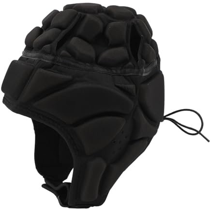 Rugby-Helm, Eva-Schwamm, Weich Gepolsterter Helm, Atmungsaktiver Fußballhelm, Verstellbarer Rugby-Kopfschutz für Jugendliche, Kinder und Erwachsene, Bequemes Tragen (S)