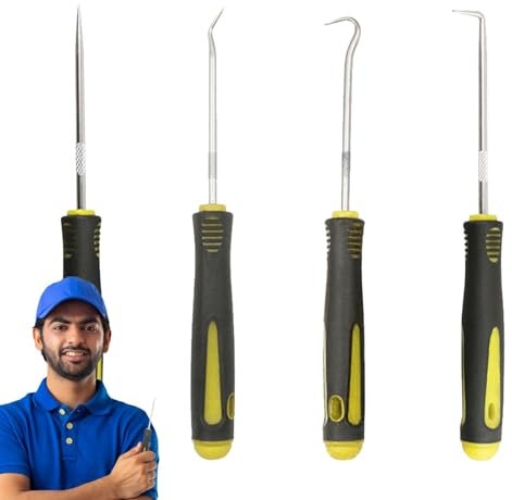 Wezalget Juego de selección de anillos tóricos, Juego de selección automotriz | Juego de ganchos y ganzúas para extractor de sellos,Junta tórica de sellado, extractor de ganchos de selección, juego de