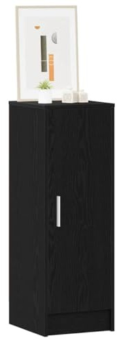 vidaXL Cabinet à Chaussures avec étagère Chêne Noir 32 x 35 x 92 cm, Rangement Salon, Meuble Moderne à Chaussures, Organisateur Robuste, Solution compacte pour l'entrée, Cabinet intérieur rectangul