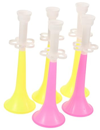 iplusmile 5pezzi Trombette di Plastica per Eventi Sportivi Accessori per Feste Corni da Concerto di Trombette Giocattolo Divertenti Giocattolo per Tifo Calcistico Colore Casuale