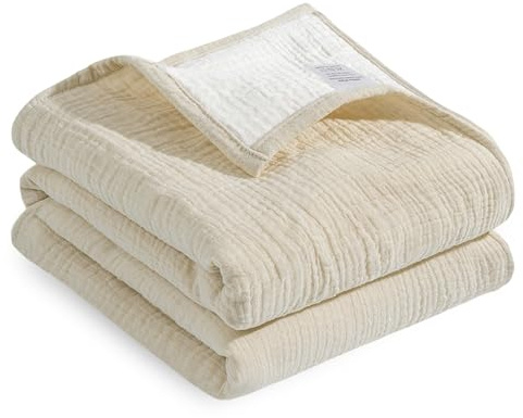 Muselina Manta Bebé 90x90cm, Muselina Manta Swaddle Bebé, Mantas Swaddle de muselina, Manta de Algodón Suave para bebé, Mantas Envolventes de Tela de muselinas, Muslin Blanket for Newborns (caqui)