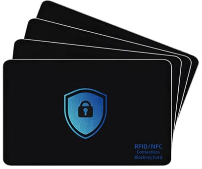 4 Pcs RFID Blocking Card Safe Protector - Credit Card Protector for Contactless Cards – Anti Theft Debit & Bank Card Protection – Slim RFID Card Blocker for Wallets