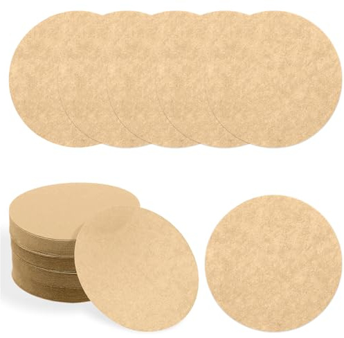 Nogeqi 400 stycken kaffefilterpapper runda 64 mm espresso pappersfilter kaffepappersfilter kaffefilter papper kompatibel med många kaffekokare i standardstorlek – brun