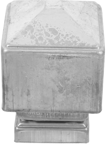 UKCOCO Tapa para Postes de Valla de Hierro Galvanizado 60x60 Mm Diseño Creativo y Curva Elegante para Decoración y Protección de Cercas de Jardín