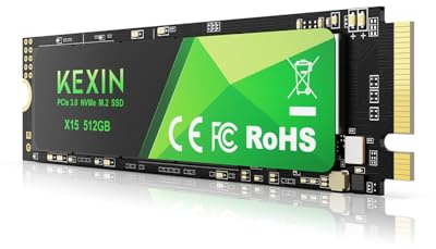 KEXIN SSD M.2 NVMe Internal SSD 512GB M.2 2280, PCIe Gen 3.0, up to 3500 MB/s Read, 2900 MB/s Write, 3D NAND Flash, Internal Solid State Drive PC Enthusiasts and Gamers