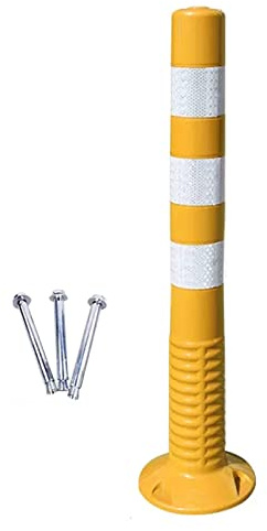 Cono di sicurezza stradale, pali di delimitazione del traffico, cono di delimitazione, 1, 2, 4, 6 pacchi di delimitazione, coni di sicurezza stradale antistress in PU alti 75 cm con collari