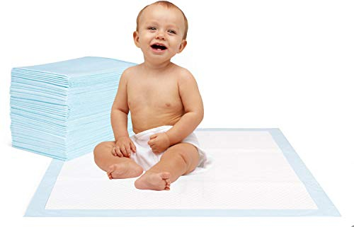 Krankenunterlage für Menschen mit Blasenschwäche | 100 Stück ▸ 60 x 90 cm ▸ 6-lagig | saugstarke Inkontinenzunterlage | Ideal auch für Babys oder als Welpenunterlage (100 Stück)