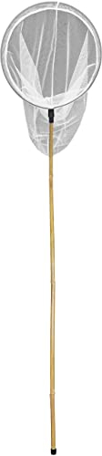 sera Pond Bambuskescher | 1,15m Langer Kescher | 85cm Stiel | Großes 30 cm Durchmesser Netz für Fische, Laub & Algen | Nachhaltiger Bambus | Umweltfreundlich & Kompostierbar | Ideal für Teiche