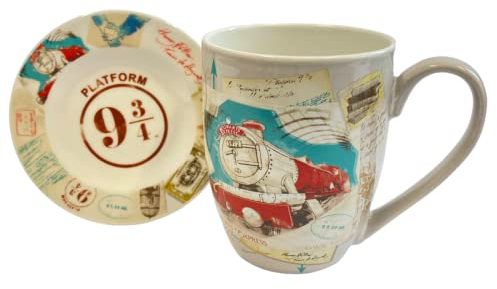 Harry Potter Hogwarts Cup and Saucer Set (12 OZ)