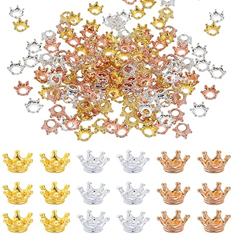 Sixfolo 120 Piezas Mini Coronas Doradas para Decor,6 Colores