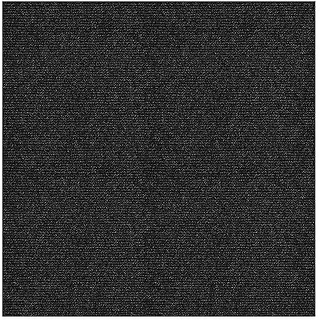 11pcs Self Adhesive Carpet Tiles, 30x30cm Carpet Tile, Non-Slip Interior Floor Tiles, Peel and Stick Carpet Tiles Self-Adhesive Patchwork Carpet for Office Living Room (11pcs - Black)