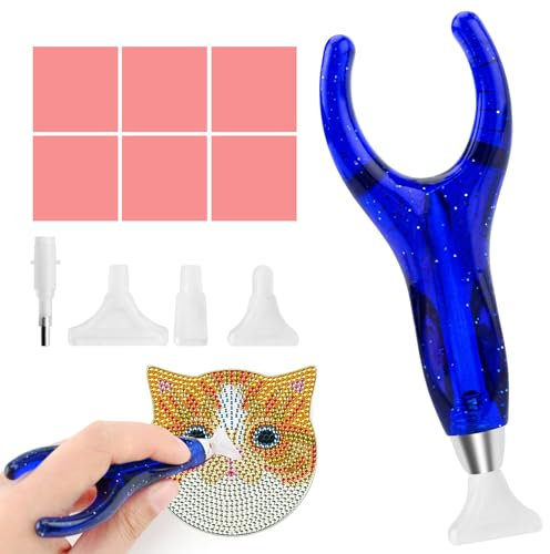 Diamond Painting Zubehör Stift, DIY Diamant Malerei Stift Zubehör und Werkzeuge, Diamond Painting Pen Kits, DIY 5D Diamant Painting Stifte Set für Diamantmalerei Stickerei Nagelwerkzeug DIY (A)