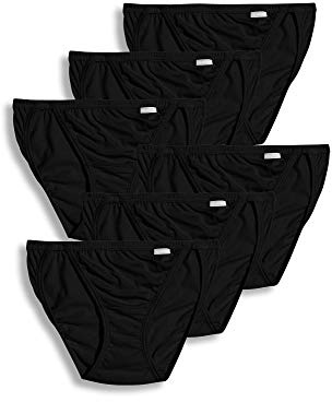 Jockey Women's Underwear Elance String Bikini - 6 Pack, Black, 7