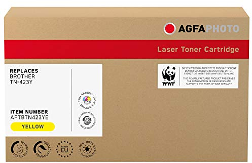 AgfaPhoto Laser Toner ersetzt Brother TN-423Y, 4000 Seiten, gelb (für die Verwendung in Brother HL-L8260), 35 x 11 x 14.5