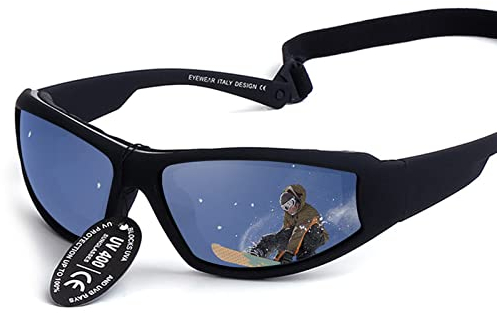 Queerelele 1 Stück Skibrille Fahrradbrille Unisex Skibrille Uv-Schutz Schneebrille Snowboard Brille Ski Goggles für Jungen Und Mädchen,für Wintersportarten, Skifahren, Skaten, Damen und Herren