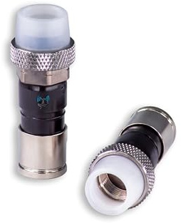 SatelliteSale Indoor/Outdoor Coaxial F-Type Fittings Weather-Seal Connectors for RG-6 Coax Cables Pack of 4 Pcs