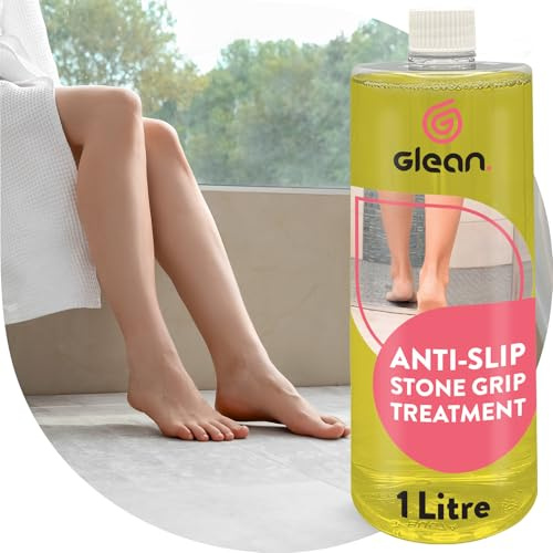 GLEAN Anti Slip Stone Grip Treatment | Anti Slip Tile Treatment | Increases Traction On All Slippery Stone Surfaces | Natural Finish | 1l | Indoor & Outdoor