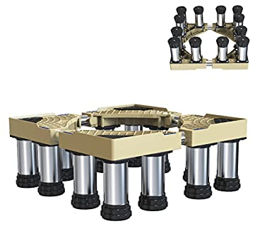 Verstellbarer Waschmaschinen-Basisständer, erhöhte Kühlschrank-Gefrierschrank-Basishalterung, Länge/Breite 47–69 cm, Trockner, Kühlschrank, Waschmaschine, Sockel und Rahmen, Antivibrationsmatte,