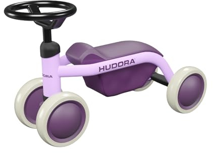 HUDORA Laufrad Steppy ab 1 Jahr - Hochwertiges Kinder Laufrad - Leichtes Lauflernrad mit hoher Kippstabilität - Lauflernspielzeug für Kinder von 73-80 cm - Kinderspielzeug mit 4 Rädern
