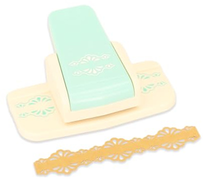 Craftelier - Perforadora de Palanca a Presión para Realizar Bordes de Doble Blonda en Papeles y Cartulinas Especial para Scrapbooking y Manualidades | Tamaño Aprox. 15 x 5,02 x 5,02 cm