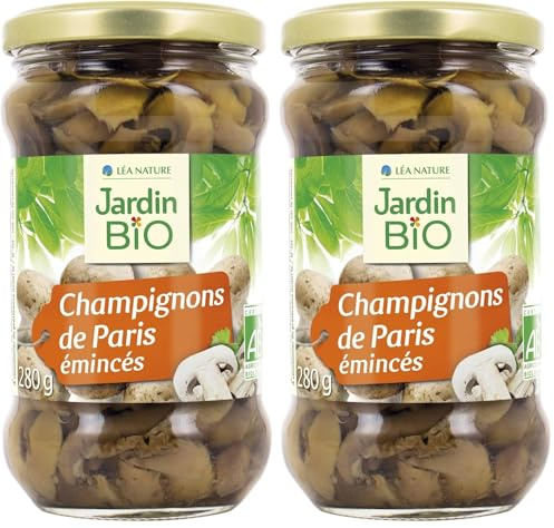 Jardin BiO étic - Champignons de Paris Émincés 280 g (Lot de 2)