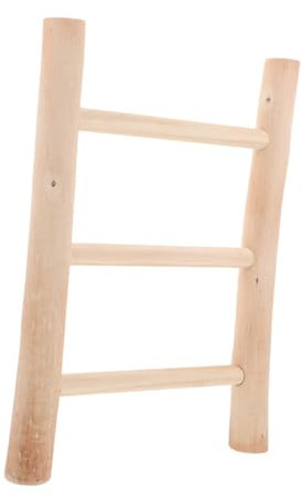 GLEAVI Échelle Porte-Serviettes en Bois À 3 Niveaux Support De Rangement Rustique pour Serviettes De Salle De Bain Échelle Décorative pour Couvertures pour Salon Cuisine De Ferme