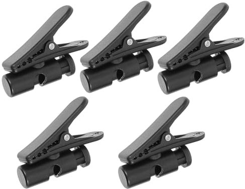 VILLCASE 5 Piezas Clip de Cable para Auriculares y Micrófono de Soportes de Cables Fijación Práctica y Durable Color Negro Compatible con Superficies y