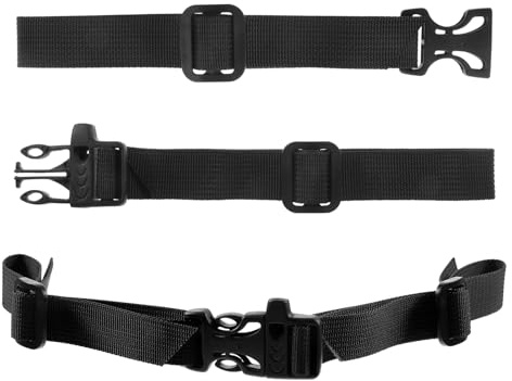 LIQWEI 2 Pcs Backpack Chest Strap Add on, Heavy Duty Adjustable Backpack Sternum Strap Chest Belt with Whistle Quick Release Buckle and Slide Lock for Hiking Jogging, Backpacks