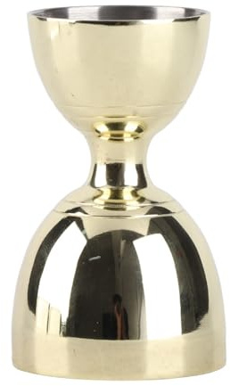 Strumento per barman jigger per cocktail a doppia testa in acciaio inossidabile, misurino da 30 ml, 60 ml, per bar di casa (Oro)