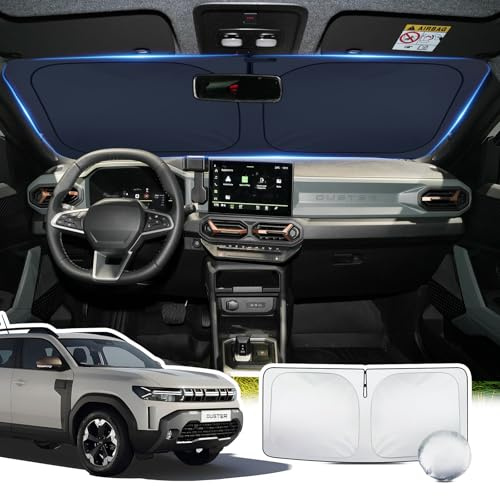 LANGBEAN Vikbart Solskydd för Främre Vindruta för Dacia Duster 2024-2026