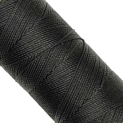 Linhasita, rocchetto di filo cerato, Linhasita 100 g, 170 m, 1 mm di spessore, in poliestere, macramè, 30 colori. 170 metros / 100 gr Nero