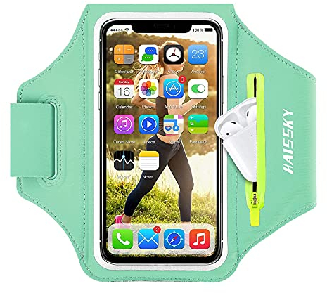 Brazalete Deportivo para Corre con Porta AirPods,Brazalete Movil Running Ajustable,Porta Movil Runnning para iPhone 16 15 14 13 12 11 Pro MAX hasta 6.9 para Correr, Gimnasio, Caminar, Ciclismo