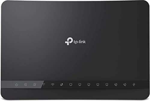 TP-Link VX220-G2v Modem Router EVDSL fino a 300Mbps, Wi-Fi 6 AX1500 Mbps 2,4/5GHz, Telefonia fissa e VoIP, 5 Porte Gigabit, 1 USB 2.0 (Verifica compatibilità con la tua linea)
