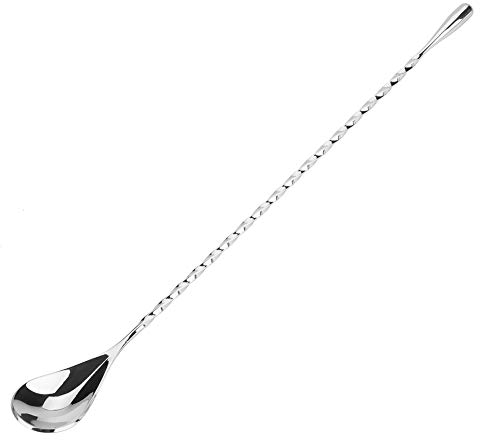 Cocktail Cucharilla Bar, Acero Inoxidable Cuchara Cóctel Mezcla Espiral Mezclar Laminar Bebida Mezcladora Agitador Barra Adecuado Cóctele Batido Café Remover Combinada Conserva Burbuja Profesional