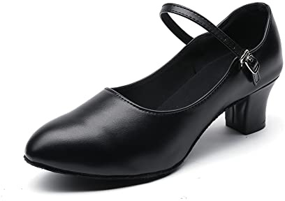 MSMAX Women Dance Heels Girls Character Shoes Dancing Pumps for Ballroom Flamenco Tango Latin 7.5 M US Women