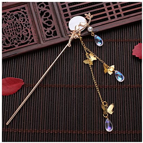 Épingle À Cheveux Classic Pearl Tassel Papillon Papillot Stick Hair Plaque Coiffure Coiffure Blanc Coiffure De Cheveux Coiffure Cheveux Bijoux Bijoux Épingle À Cheveux Mariage (Size : 3)