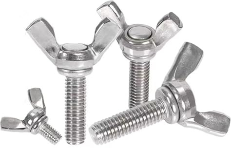 M4-0.7 x 25mm 304 Stainless Steel Wing Butterfly Screws Bolts,Wing Bolt,Machine Fastener,Thumb Hand Screws for Electronic Equipment,5 Pcs